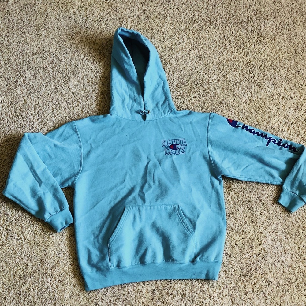 Blue hoodie